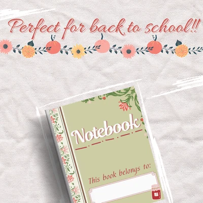 Softcover notebook inspire on the cottagecore style perfect for back to school. - Image 1 of 2