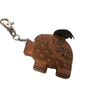 Llavero relleno de cuero cerdo volador bolso dije accesorio 2 pulgadas - Imagen 1 de 4