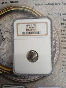 1954 S  10c MS66  316095-031  TP-4546 - Picture 1 of 2