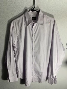 Giorgio Armani Pink Striped Dress Shirt Men's Size 41 X16 Cotton - Picture 1 of 5