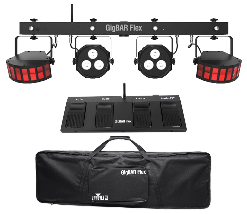 Chauvet DJ GigBAR Flex Lighting System For Church Stage Design Derby+Wash Lights - Image 1 of 4