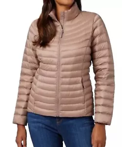 NWOT 32 Degrees Heat Lightweight Packable Down Jacket - Taupe - Women’s Size 3X - Picture 1 of 11