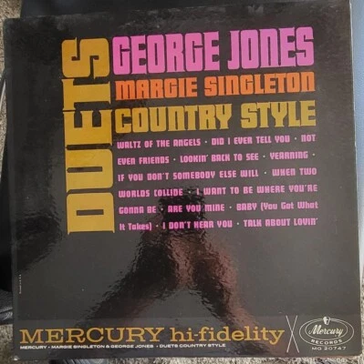 GEORGE JONES & MARGIE SINGLETON - DUETS - Mercury 20747, COUNTRY, VINYL RECORD - Image 1 of 2