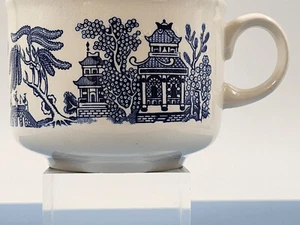 Vtg Churchill England Blue Willow Soup Mug, Large Coffee Mug, Chinoiserie 12oz - Picture 1 of 8