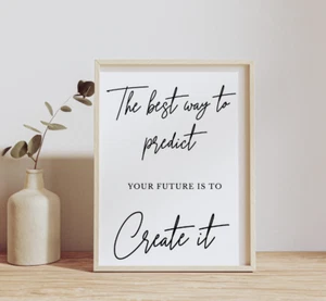 Create Your Future, Inspirational Wall Art Print Motivational Quote Office Decor - Picture 1 of 21