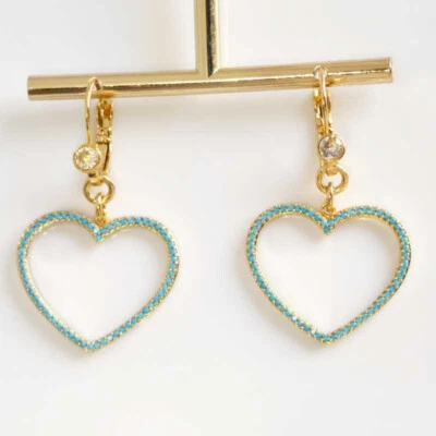 Nuevos pendientes colgantes Talbots clásicos corazón amor elegantes mujeres fiesta vacaciones joyería Foto 1 de 4