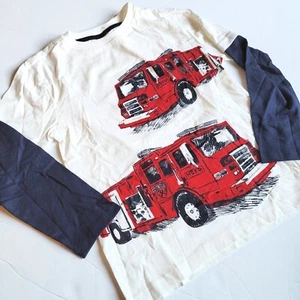 Gymboree Boys 8 Fire Engine Double Sleeve Tee Shirt NWOT - Picture 1 of 2