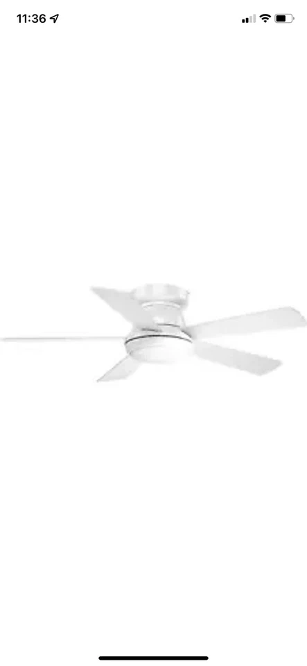 Progress Lighting P2572-3030K Vox 52 inch White Ceiling Fan, Progress LED - Image 1 of 2