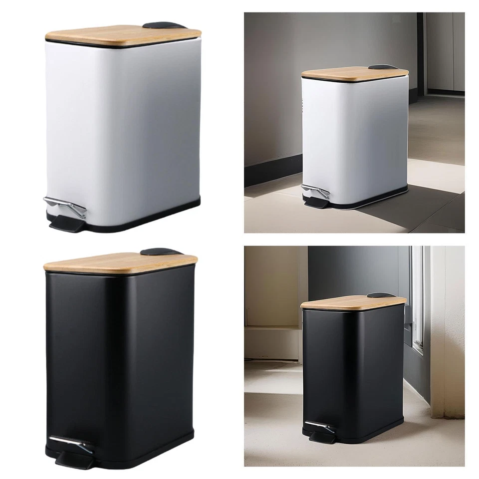 Step Trash Can Narrow Foot Pedal Garbage Bin Paper Basket Organizer 5L Household - Image 1 of 1