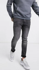 NWT MEN'S JACK & JONES Glenn Slim Tapered Fit Jeans in Black Wash 28x30 - Picture 1 of 9