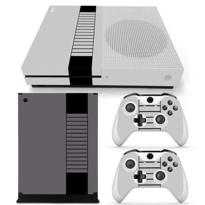 Retro Nes Custom -Xbox One S Console Controller Vinile Pelle Decalcomania Adesivi Cover - Immagine 1 di 4