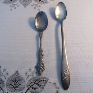 Oneida Mother Goose Silver Plate Baby Spoon + TH Martinsen EPNS 40 Baby Spoon 