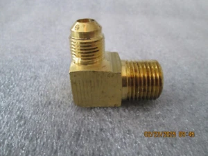(12) 3/8" Brass Male JIC X 1/2" Pipe Elbow 90° Degree Hydraulic Adapter - Picture 1 of 1