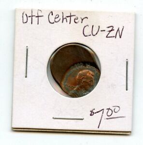 Lincoln Cent 1c Struck Off Center Error  