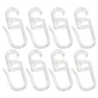  50 Pcs Drapery Hooks for Pleated Drapes White Window Curtain Curtains Bed
