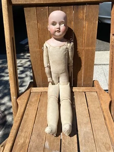 Antique Armand Marseille  21” Germany Kid Leather Body Doll - Picture 1 of 21