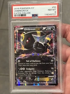 2016 POKEMON XY FATES COLLIDE #55 UMBREON EX PSA 8 - Picture 1 of 2