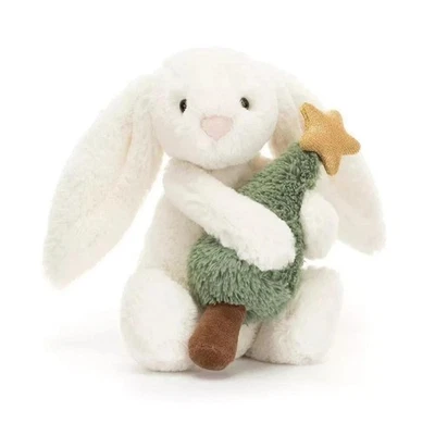 Jellycat Bashful Bunny with Christmas Tree 20cm Rabbit Doll Soft Plush Toy Gifts - image 1 of 4