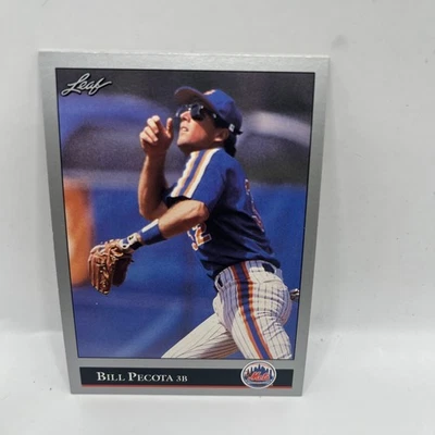 Bill Pecota Mets 1992 Leaf Baseball Card #244 - Image 1 of 2