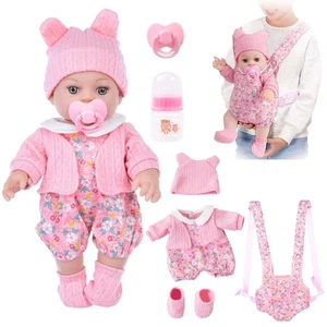 12" Baby Doll Set with Clothes and Baby Carrier for Dolls Reborn Baby Doll Ac... - Bild 1 von 7