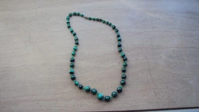 Schmuck Antik Malachit Halskette - Bild 1 von 4