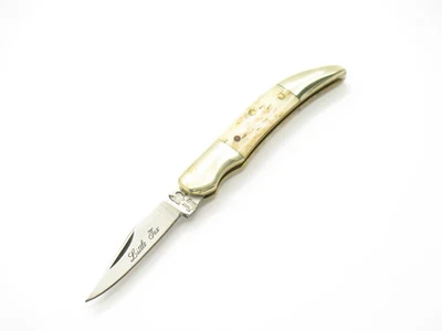 Vintage 1980s Frost Seizo Imai Seki Japan 2.25" Miniature Folding Cow Bone Knife - Image 1 of 4