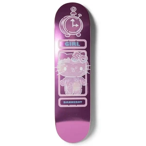 GIRL X HELLO KITTY 50TH ANNIVERSARY SKATEBOARD DECK SIMON BANNEROT PINK 8.5" - Picture 1 of 1