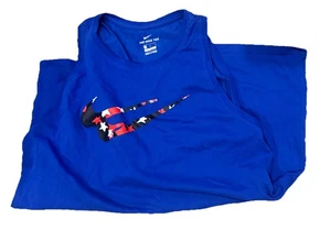 Nike Dri Fit Sleeveless Training Tank Top Boys Blue,  Large,Red White Blue Black - Picture 1 of 2