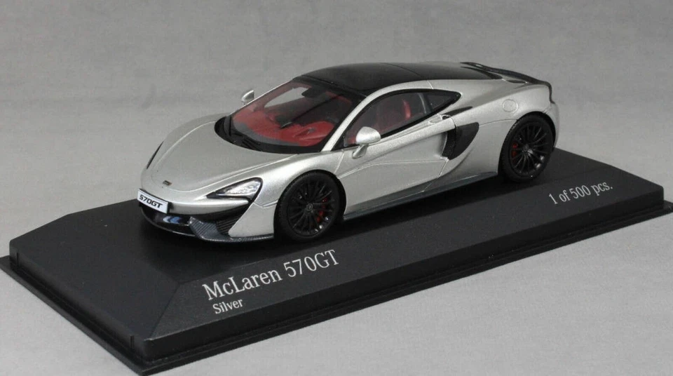 Minichamps McLaren 570GT 2017 Silver 1/43 Resin Model Limited 500 nuovo - Immagine 1 di 3