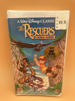 NEW - The Rescuers Down Under Black Diamond VHS Walt Disney Classic Sealed - Image 1 of 4
