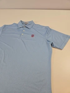 Peter Millar Poloshirt Herren mittelblau Sommer Komfort Micro Dot Golf Stretch - Bild 1 von 12