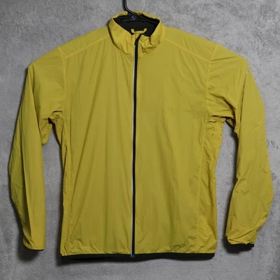 Icebreaker Jacket Mens Medium Yellow Cool-Lite GT Merino Running Windbreaker - Image 1 of 4