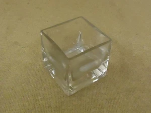 Designer Flower Pot 2 1/2in x 2 1/2in x 2 1/2in Clear Modern Rectangular Glass - Picture 1 of 1