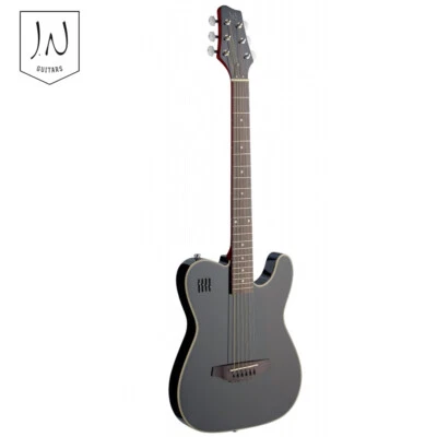 J.N Guitars EW3000CBK Spruce Top Folk Electric Guitar - Black w/ Built-In EQ - Image 1 of 2