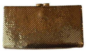 Vintage Gold Mesh Convertible Wallet/Clutch - Picture 1 of 4