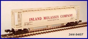 JnJ TRAINS N SCALE RTR #9407 INLND MOL 52' CY GRA/UTCX , END MARKINGS, W/CASE - Picture 1 of 1