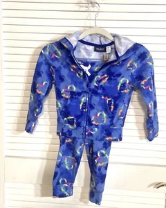 Hearts Tie Dye Warm Up Fleece Set Girls Sz 4 The Children’s Place Zip Jacket - Picture 1 of 15