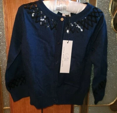 Cárdigan Little Marc Jacobs Azul Marino Con Lentejuelas para Niñas - Talla 2/86 - ¡NUEVO!  Foto 1 de 4