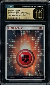Pokemon 25th Creatures Corporate History Fighting Energy CGC 10 PRISTINE POP 4 - Picture 1 of 2