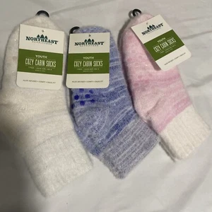 Northeast Outfitters Youth Cozy Cabin Socks Kids Shoe Size 10 To 4 - Picture 1 of 3