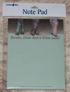 LEANIN TREE "Boots, Class & a Little Sass!"~Cowgirls~Note Pad 60 sheets~#63136 - Picture 1 of 2