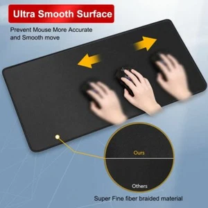 Große Größe Anti Rutsch Naturkautschuk für Computer Gaming Schwarz Mousepad Schreibtisch Matte - Bild 1 von 14