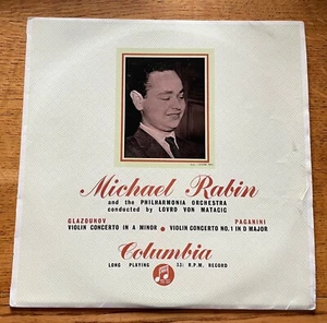 33CX 1281 Glazounov / Paganini: Violin Concertos - Michael Rabin Columbia  LP EX - Picture 1 of 8