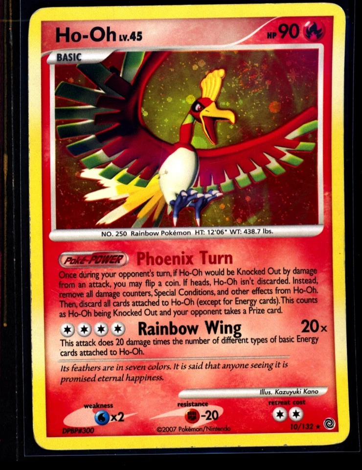 Ho-Oh 10/132 | 2007 Pokemon Secret Wonders Holo SWIRL | NM 0408#279 - Image 1 of 4