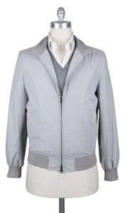 Cesare Attolini Light Gray Solid Windbreaker - 40/50 - (CA11591389) - Picture 1 of 4