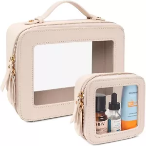 Double-Zipper Clear Toiletry Bags - Stylish, TSA Compliant Travel Organizers - Picture 1 of 10