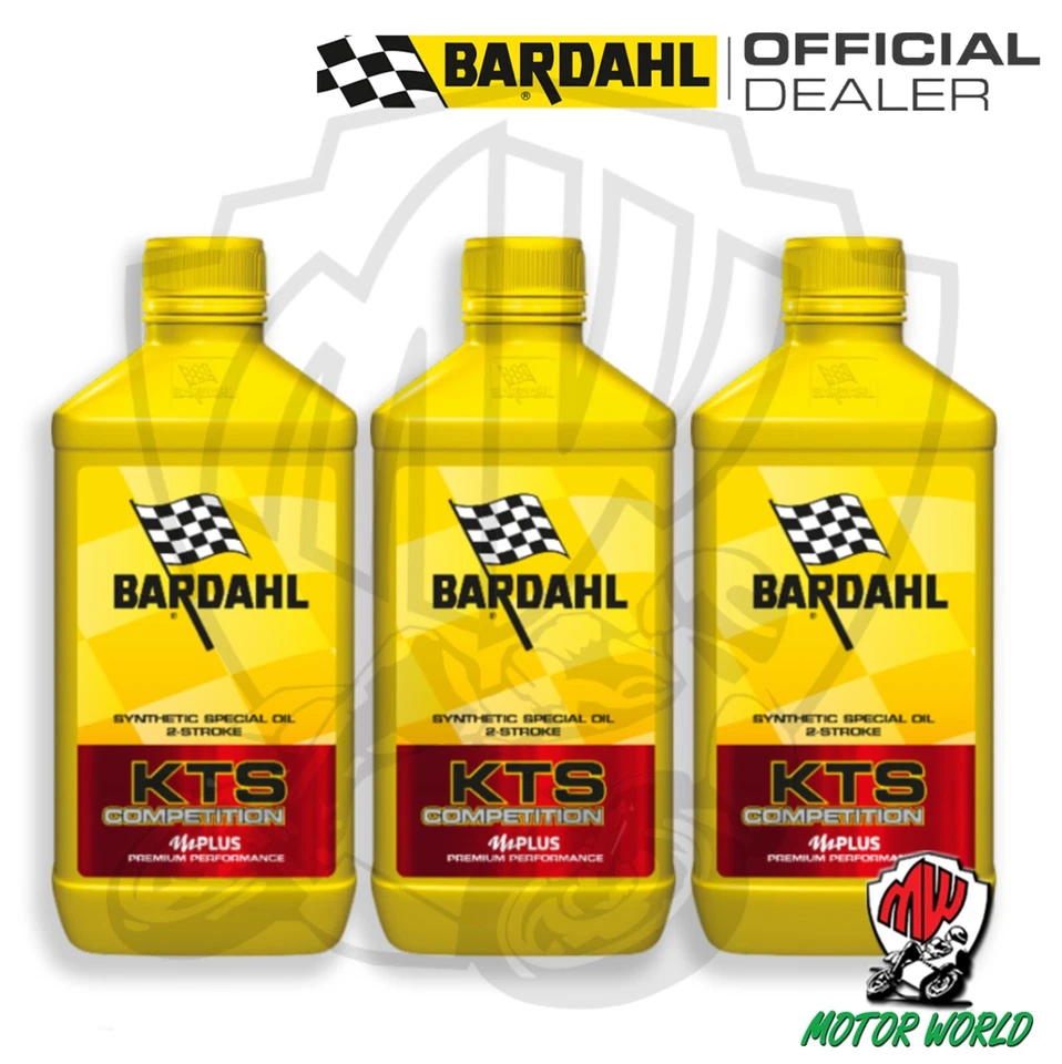 3 Litri Bardahl Bardhal Kts Competition Olio Sintetico Miscela Moto Scooter 2T