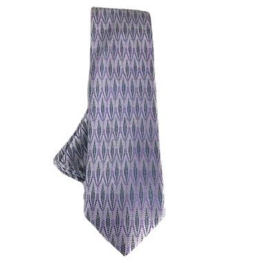 Barcelona Cravette Men's Tie Hanky Set Lavender Hunter Green Silver 3.25" Wide - Image 1 of 4