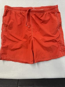 LL Bean Swim Shorts Mens XL Reg Red Drawstring Mesh Lined Summer Pockets - Picture 1 of 6
