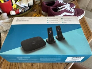 OomaOoma - Telo Air 2 Internet Home Phone Service with 2 Cordless Handsets BLK - Afbeelding 1 van 1